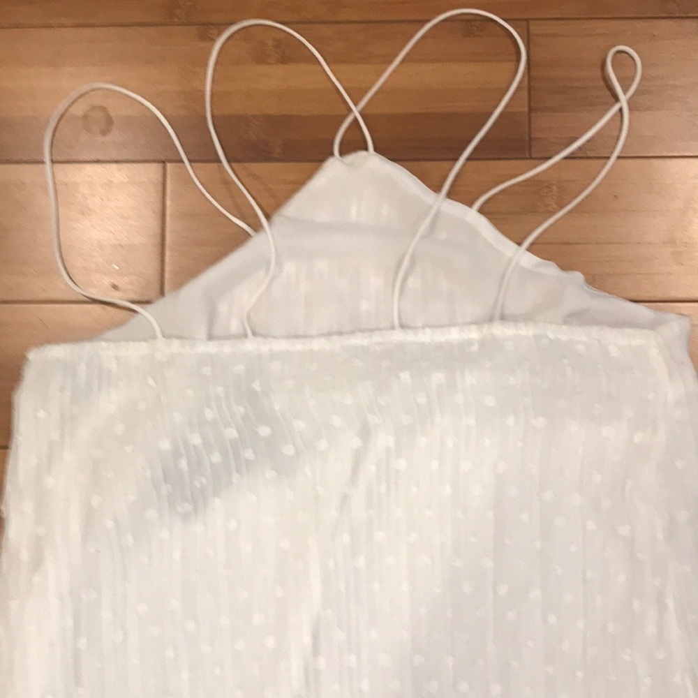 J.O.A. White sheer Short casual dress Sz 8 NWT - Picture 4 of 4